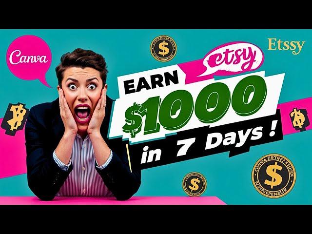 Make $1000 in 7 Days Selling Canva CV Templates on ETSY!