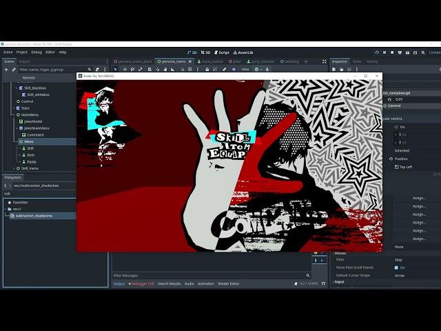 Persona 5 Menu in Godot attempt