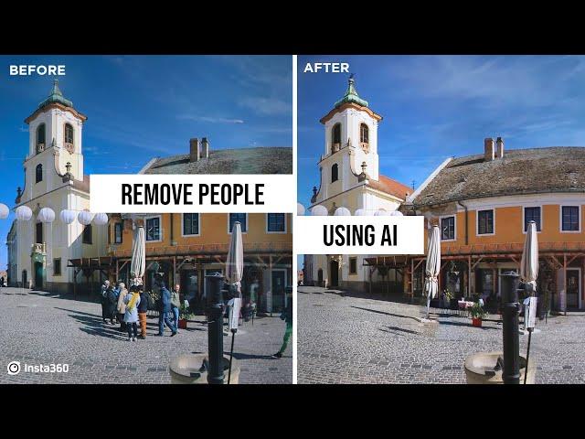 How to REMOVE PEOPLE or OBJECTS from 360 photos using AI | w/ Insta360 and Luminar Neo | Gaba VR