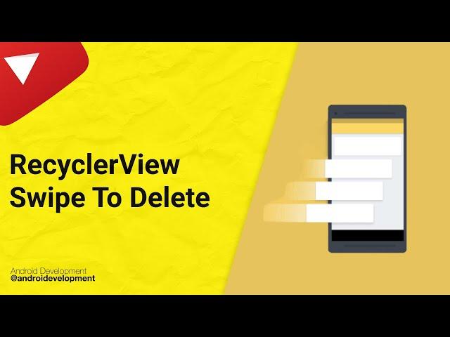 RecyclerView Swipe to Delete - Android Tutorial [Kotlin]