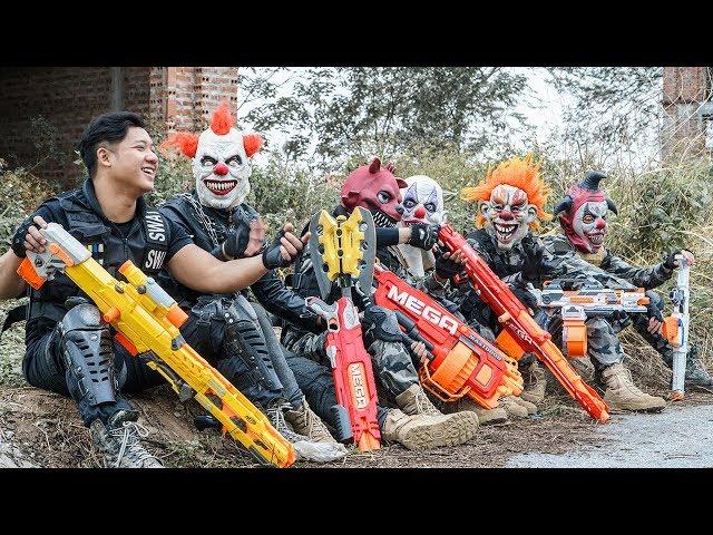 LTT Films : Silver Flash Black Man Nerf Guns Fight Criminal Group Tiger Mask Baseball Hunter