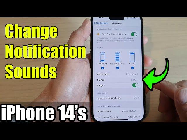 iPhone 14's/14  Pro Max: How to Change Notification Sounds