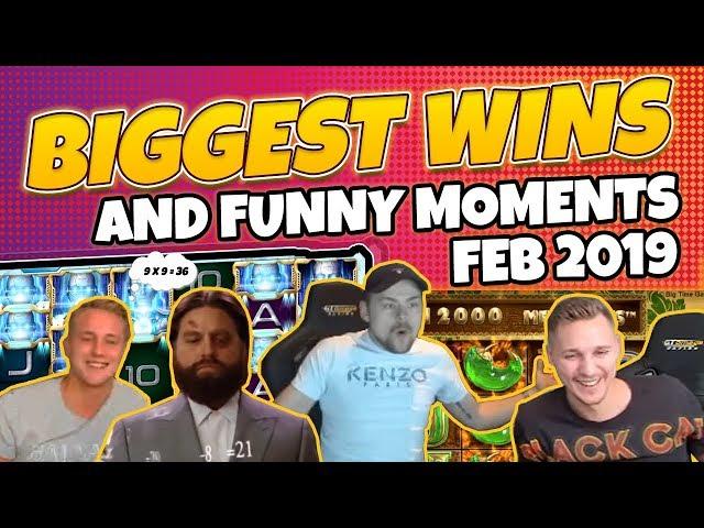 Biggest wins and Funny moments of casinodaddy February 2019 (Casino Twitch & Youtube)