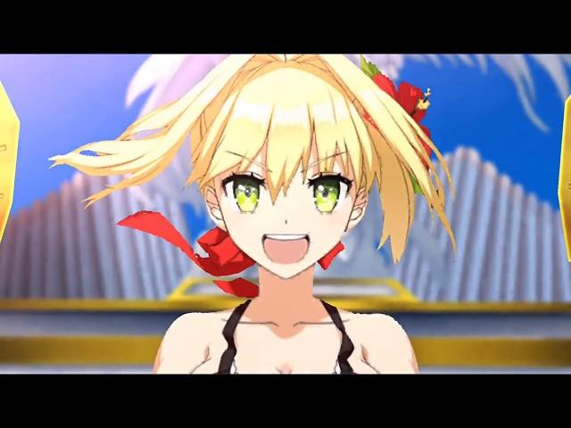 【FGO】水着ネロ 宝具＋ＥＸアタック（ Swimsuit Nero Claudius Noble Phantasm & EX Attacks）