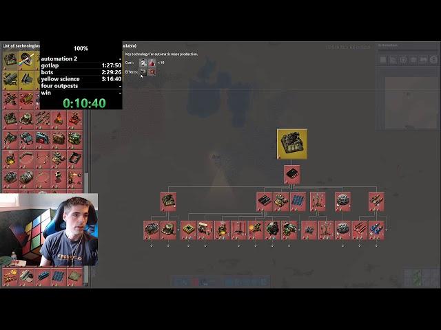 Factorio 0.16 100% speed run - 18:37:10 by rain9441 [Part 1]