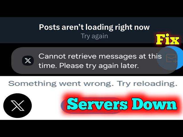 Fix X Twitter app something went wrong | twitter app not working | Twitter login error & Server down