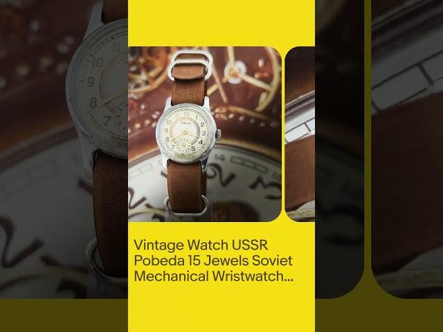 Vintage Watch USSR Pobeda 15 Jewels  Soviet Mechanical Wristwatch Zim 2602