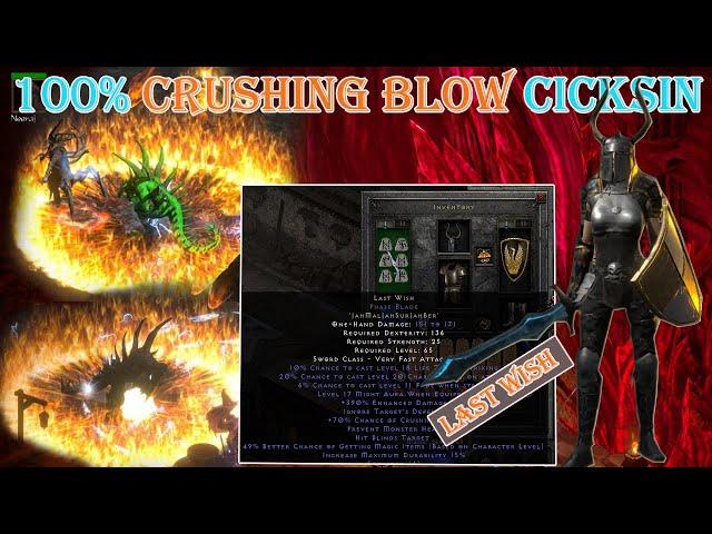 How fast can a Kicksin with 100% Crushing Blow Complete The Uber Challenge Diablo 2 Resurrected?