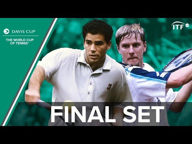 Pete Sampras vs Yevgeny Kafelnikov | Final Set | Russia v United States | Davis Cup Final 1995 | ITF