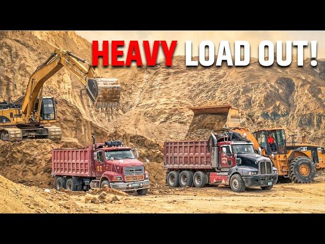 Truck loaded and leaving the quarry pit. SHALE MINING S4•E12