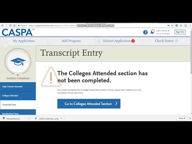 CASPA Video #2 Personal Information.