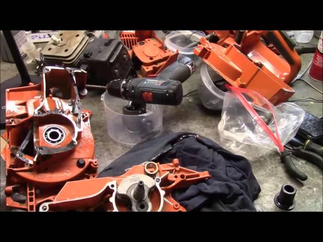 Inside a Husqvarna 395 XP - Tear down to cases and reassemble "Overview".