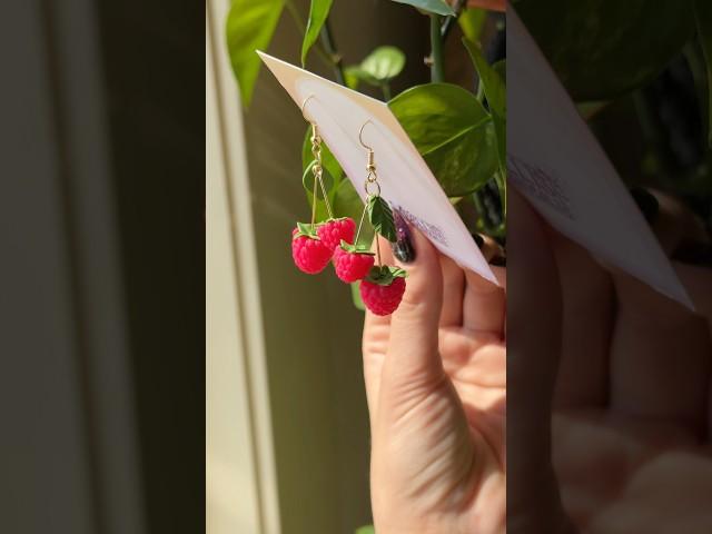 These Raspberry Earrings I Made Look A Little Too Tasty  #polymerclayartist