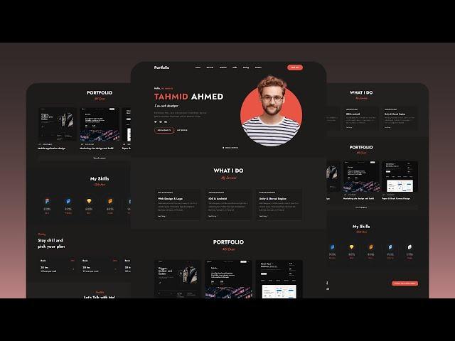 How To Make A Complete Responsive Portfolio Website Using Only HTML And CSS | Step By Step