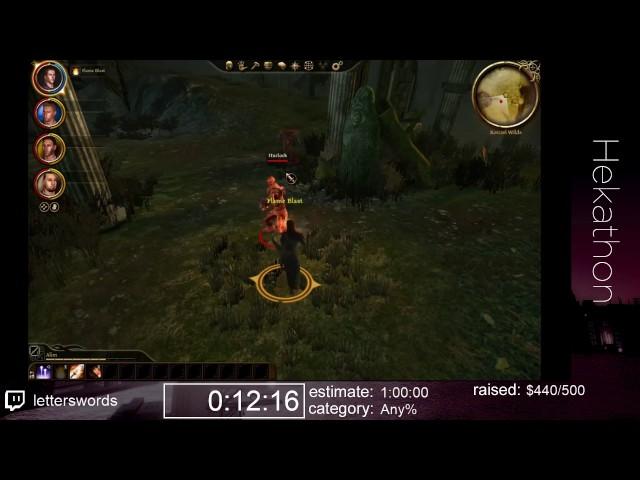 Dragon Age: Origins (Any%) in 56:19 by LettersWords - Hekathon