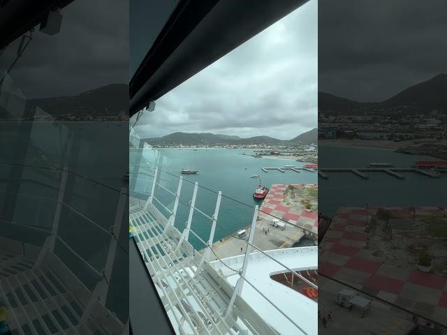 Good Morning from a cloudy St Maarten. From the #carnivalcelebration navigational bridge. #cruise