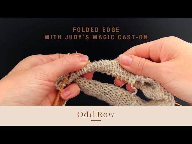 Folded edge with Judy´s Magic Cast on - English