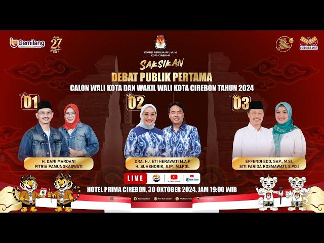 [LIVE] - DEBAT PUBLIK PERTAMA Calon Wali Kota dan Wakil Wali Kota Cirebon, Mencari Pemimpin Terbaik