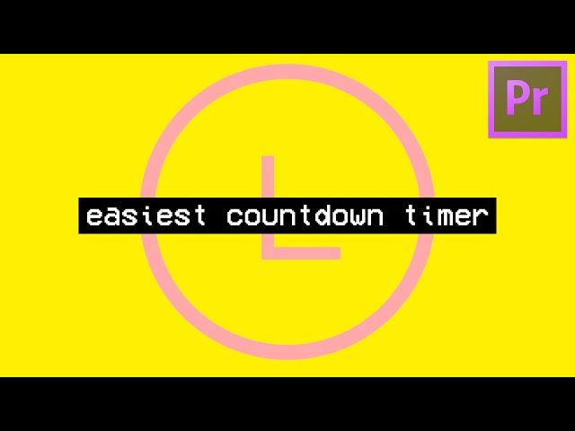 How To Make A Countdown Timer In Premiere Pro (EASY Tutorial)