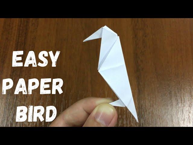 SUPER EASY ORIGAMI BIRD · Easy Paper Crafts Ideas