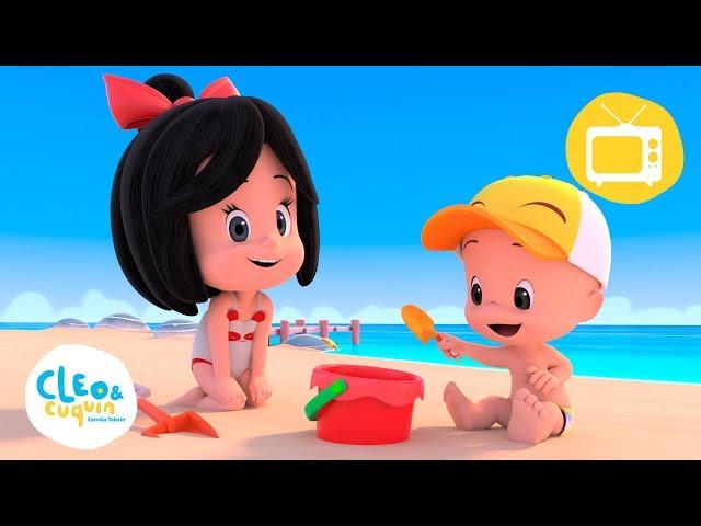 Un Día en la Playa. Nuevos episodios y canciones infantiles de Cleo y Cuquín | Familia Telerín