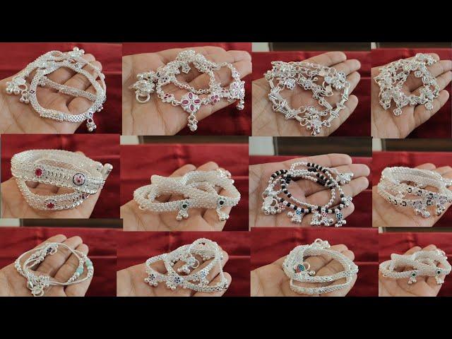 2500 - 8000 rs under silvar payal designs with weight and price || new silver chain payal design