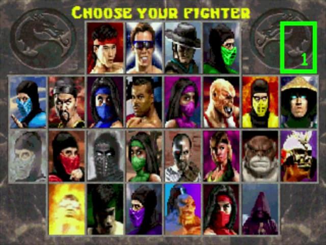 MK2 The Lost Secrets - Character Select