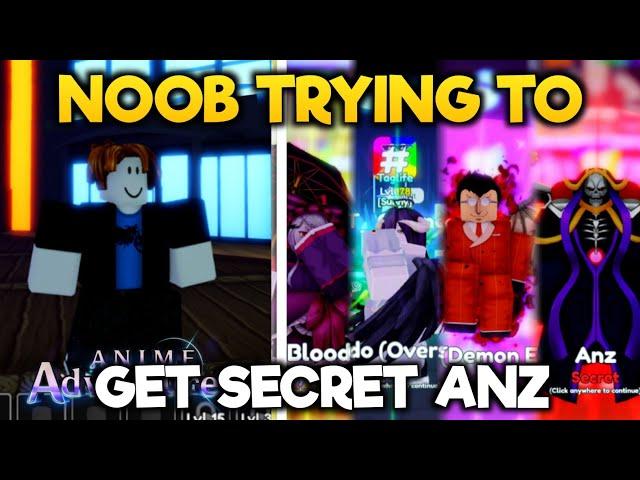 NOOB TRYING TO GET SECRET ANZ UNIT IN ANIME ADVENTURES