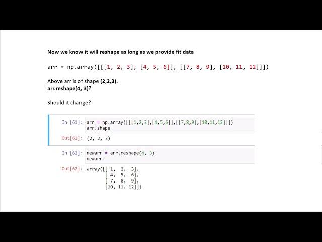 Numpy Array Reshape Tutorial