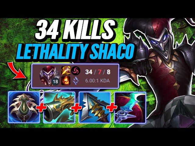 34 Kills Profane Lethality Shaco - S14 Ranked [League of Legends] Full Gameplay - Infernal Shaco