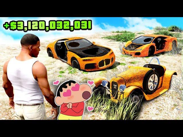 Shinchan Became Riches Persian in GTA 5 | Shinchan and Franklin Collecting Rare Car in GTA 5 (Hindi)