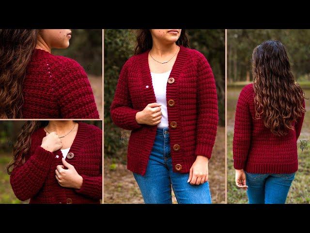 How to Crochet a Cardigan - Free Crochet Cardigan Pattern - Crochet Sweater for Women