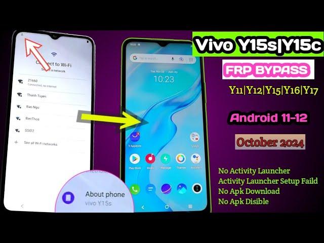 Vivo Y15s Frp Bypass|| vivo y15s frp bypass new security 2024||Vivo Y11|Y12|/Y15|Y16|Y17(vivo v2120)