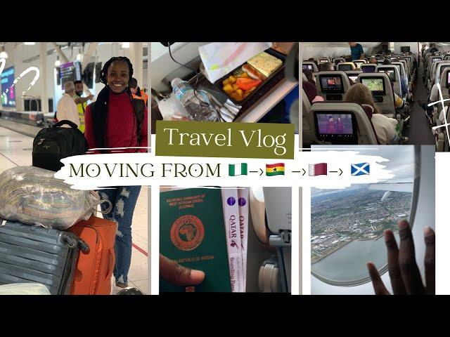 TRAVEL VLOG: MOVING FROM NIGERIA TO UK | WHAT TO EXPECT | 2 layovers -21hrs Flight + 3x23kg bags.