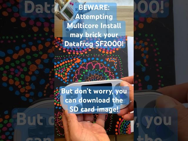 Tried to install the Multicore update. NOT the official #firmware, that went fine #sf2000 #emulator