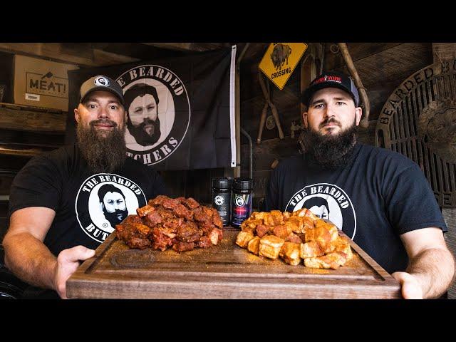 Poor Mans Beef Burnt Ends vs Pork Belly Burnt Ends (Which is Better?) | The Bearded Butchers