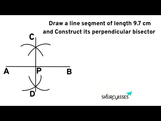 Draw a line segment of length 9.7 cm and construct its perpendicular bisectors. @SHSIRCLASSES