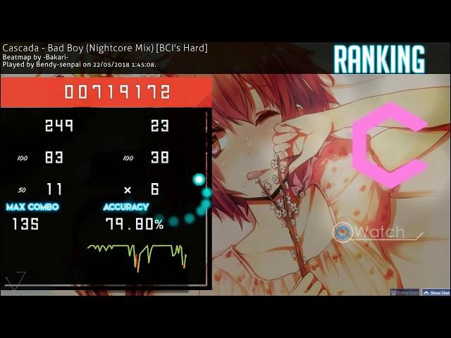 BAD BOY osu! BCI'S Hard ;-;