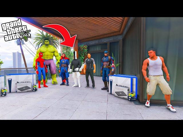 Franklin and Avengers Playing  Chupan Chupai With PLAYSTATION MAN To Win PS5 in GTA 5!