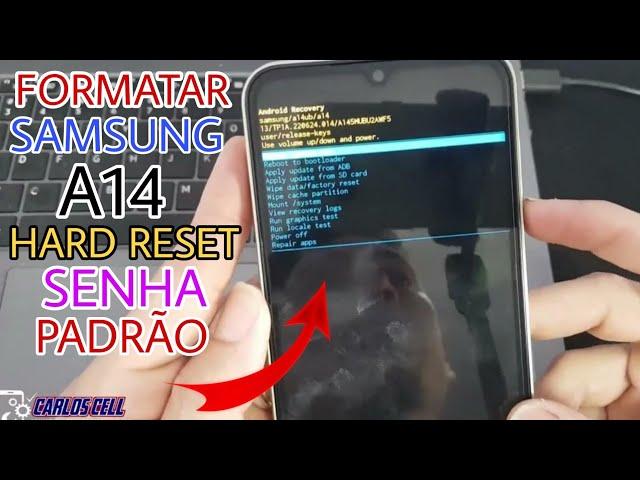 Como Formatar o Samsung A14 Remover Senha Padrão e do Pin Fazer o Hard Reset Deixar Como De Fábrica