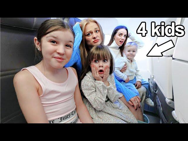 Flying Abroad with 4 KIDS on MYSTERY Vacation! | Family Fizz