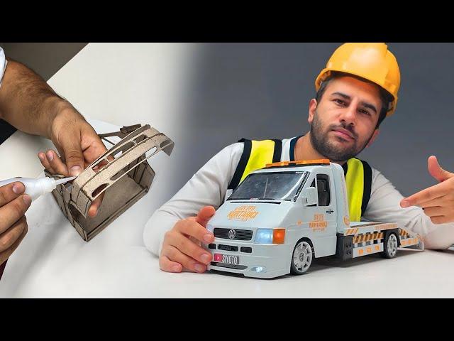 Cardboard Handmade Tow Truck,Volkswagen Volt LT35