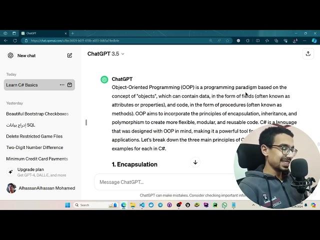 Learn C# by ChatGPT