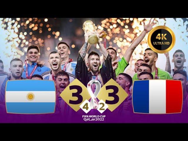 Argentina vs France - UHD 4K World Cup Final 2022 - Messi vs Mbappe || the best final ever