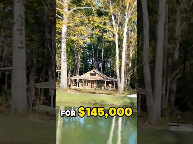 Secluded Paradise: 7-Acre Retreat with a Stocked Pond & Rustic Cabin. $145,000 #houseforsale #house