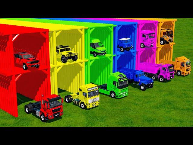 TRANSPORTING POLICE CARS, HOT WHEELS & CARS WITH BIG TRUCKS! Farming Simulator 22