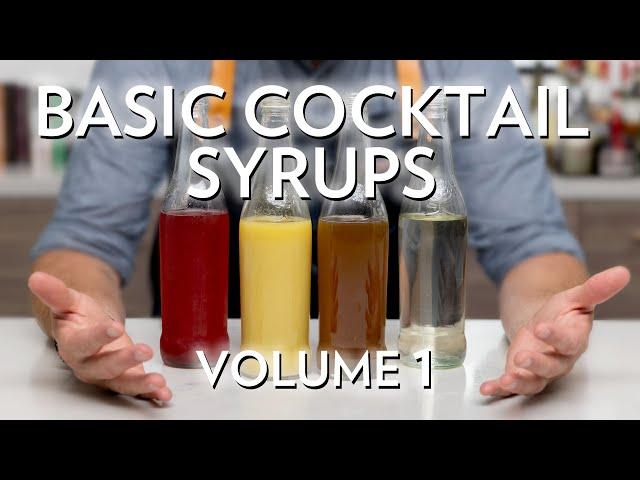 How to make Cocktail Syrups: Simple, Ginger, Honey and Raspberry Vol. 1