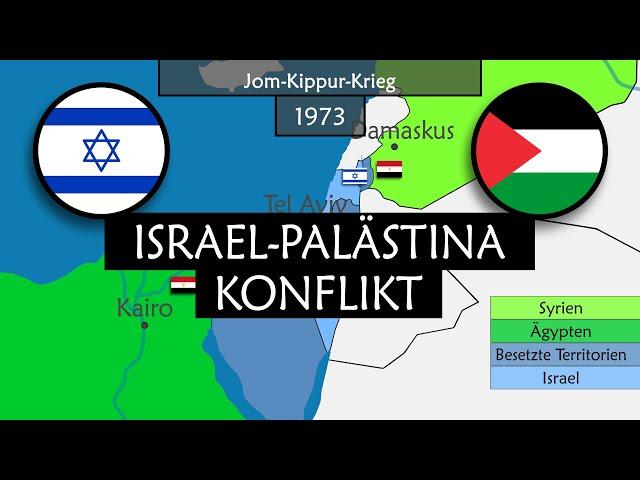 Die Geschichte von Palästina und Israel - Zusammenfassung auf einer Karte