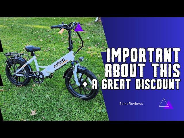 important Key Details: Aipas A2 Electric Bike 750W 20" Electric Bike  Review