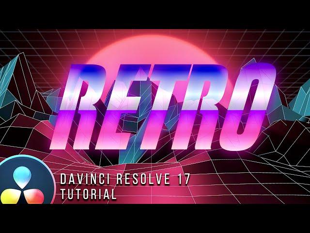 Create a RETRO style title in DaVinci Resolve 17 | Davinci Resolve 17 tutorial for beginners